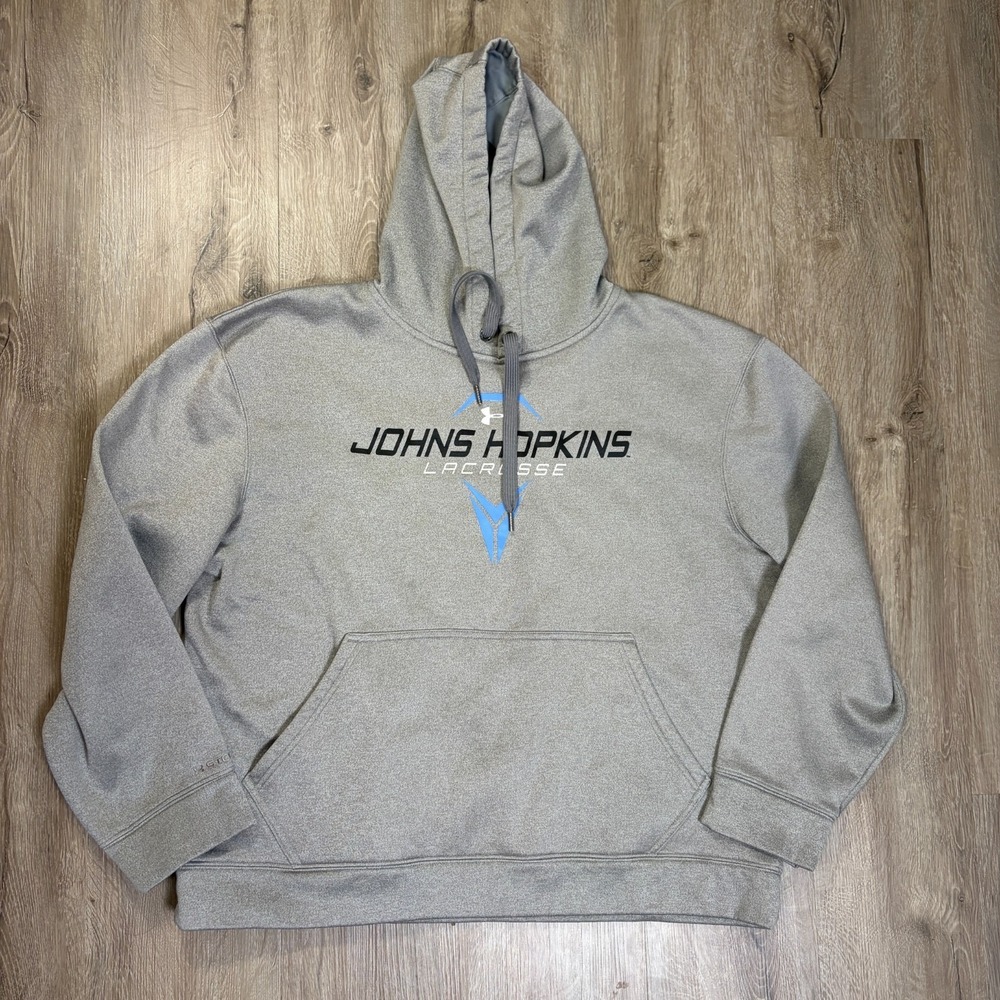 Under Armour Storm Hoodie John Hopkins Lacrosse Gray Large Pullover